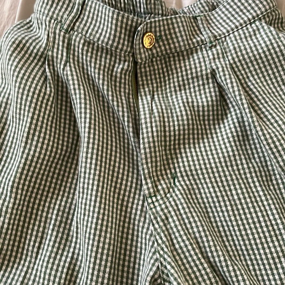 Big Bud Press green herringbone trousers, size small